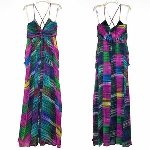 Shoshanna Silk Sunset Stripe Maxi
Dress Size 8